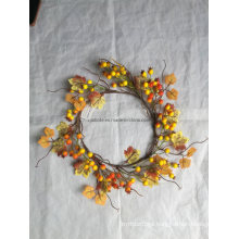 Sunwing New Products Yellow Artificial Pumpkin Halloween Wreath